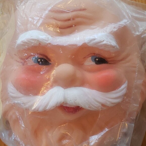 Vtg Santa Claus Elf Rubber Face Lot 2 Heads Doll Making Christmas Knee Hugger - Picture 3 of 10